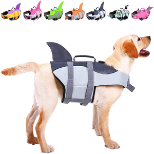 Sharkshape Dog Life Jacket Vest with Rescue Handle GRDAJ-3