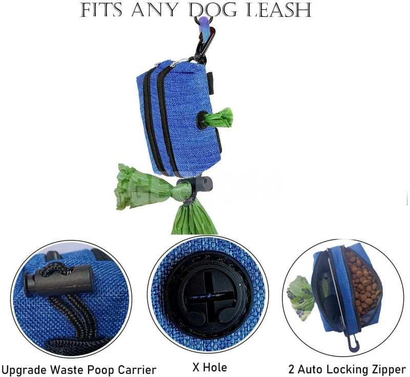 Dog Treat Pouch Dog Training Treat Pouch Built in Poop Bag Dispenser GRDBR-7