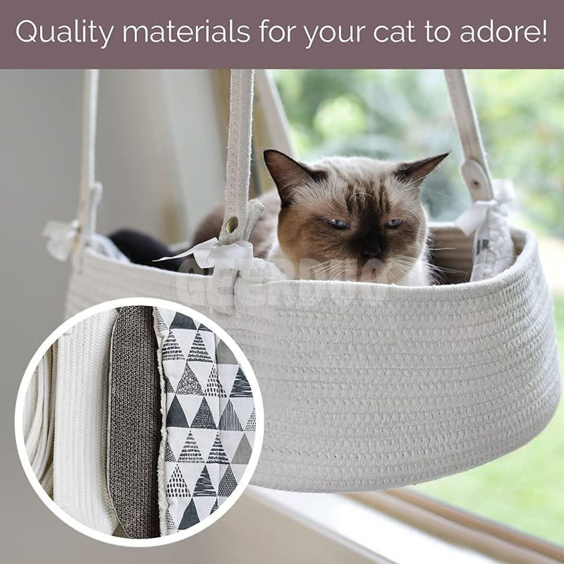 Hanging Cat Hammock Bed Wall Shelf for Indoor Cats GRDDH-12