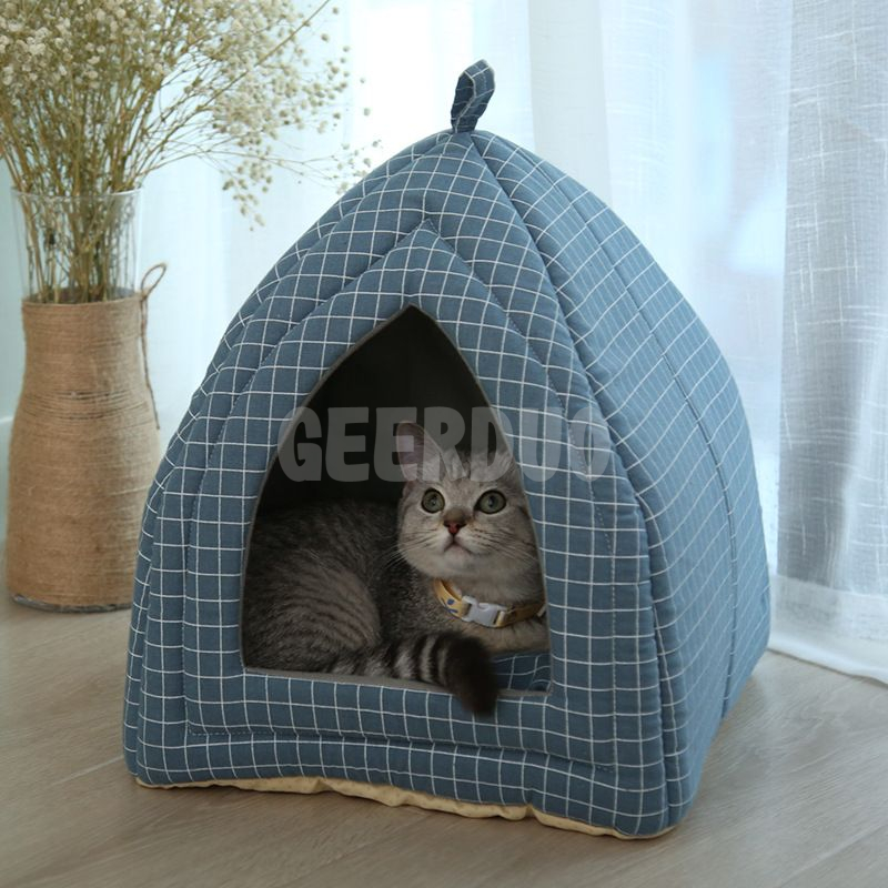 Self-Warming Triangle Cat Bed Tent House GRDDC-8