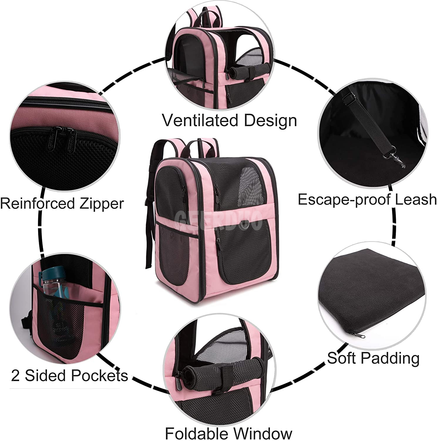 Pet Carrier Backpack for Large/Small Cats and Dogs GRDBB-5
