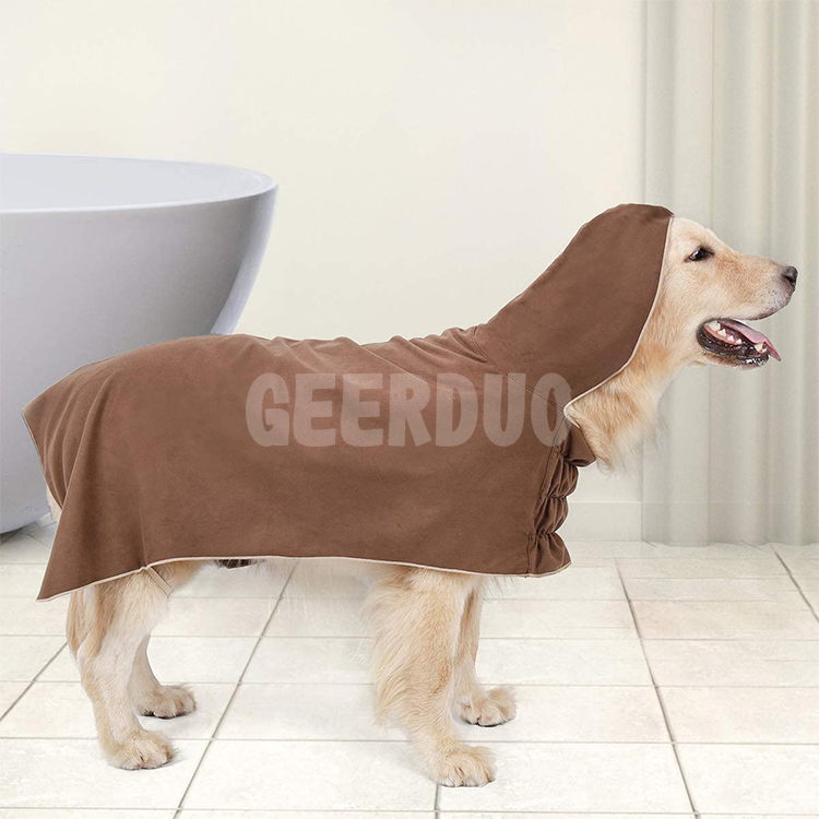 Super Absorbent Bath Towels for Dogs Fast Drying Dog Bathrobe GRDGB-7