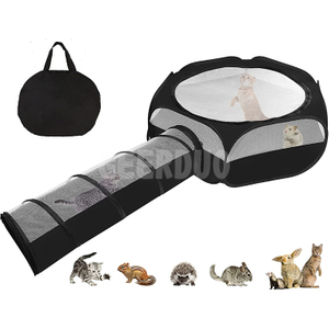 Pet Products Foldable Metal Exercise Pen & Pet Playpen with tunnel GRDCP-10