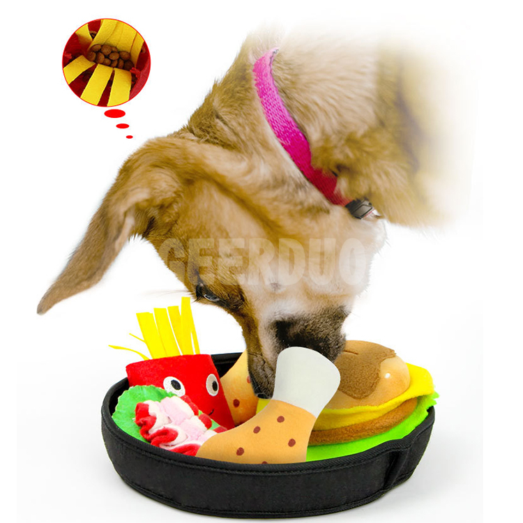 Food-shaped Funny Pet Dog Chew Squeaky Interactive Toy Set GRDTD-3