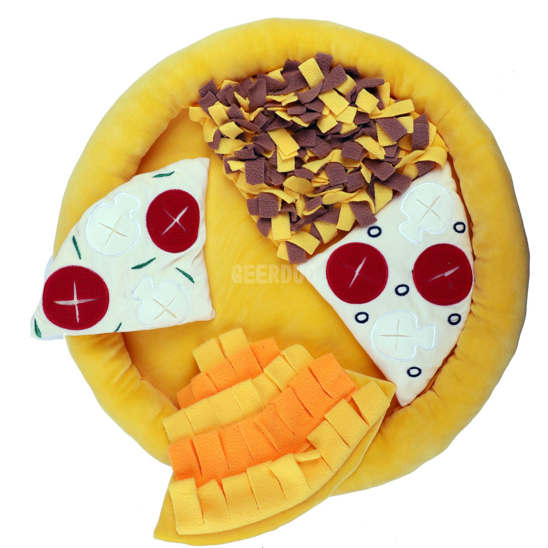 Pizza Dog Interactive Pet Snuffle Mats Feeding Mat with Puzzles GRDFM-1