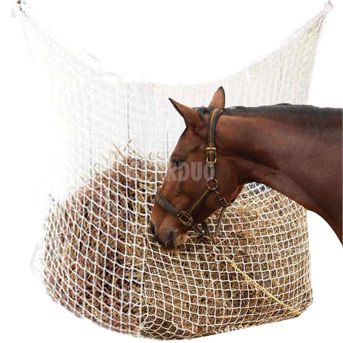 Slow Feed Hay Net Bag with Small Opening for Horse Full Day Feeding GRDBH-7