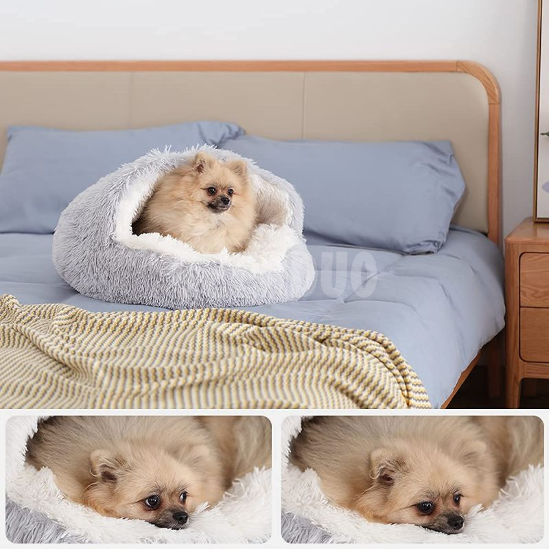 Cozy Hooded Cuddler Dog Cat Cave Bed GRDDC-3