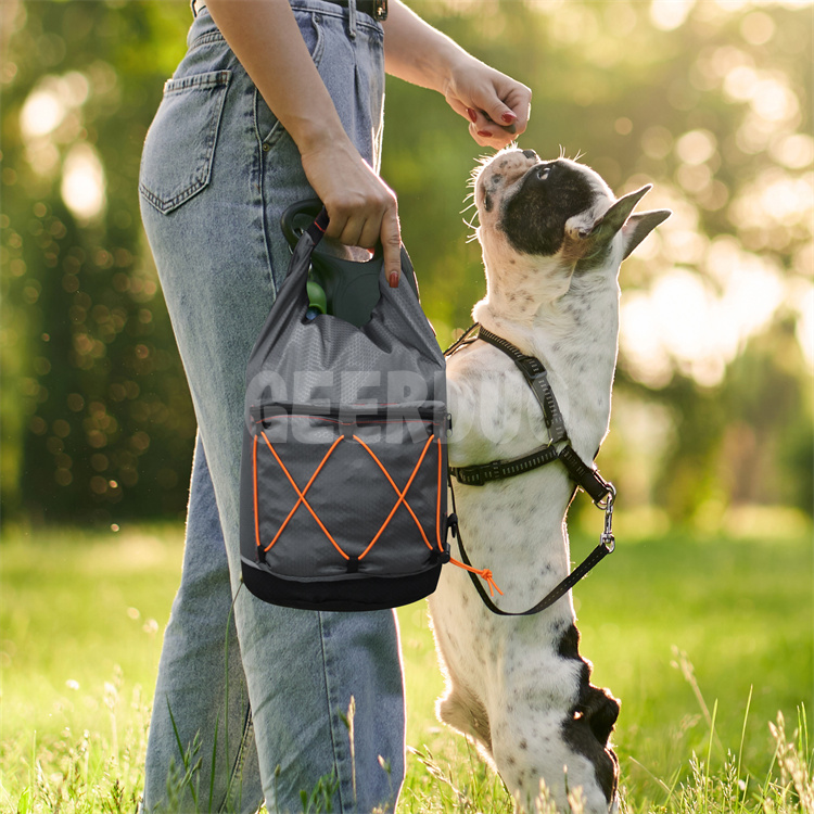 Dog Food Travel Bag with Storage Pocket and Waste Bag Dispenser GRDBT- 7
