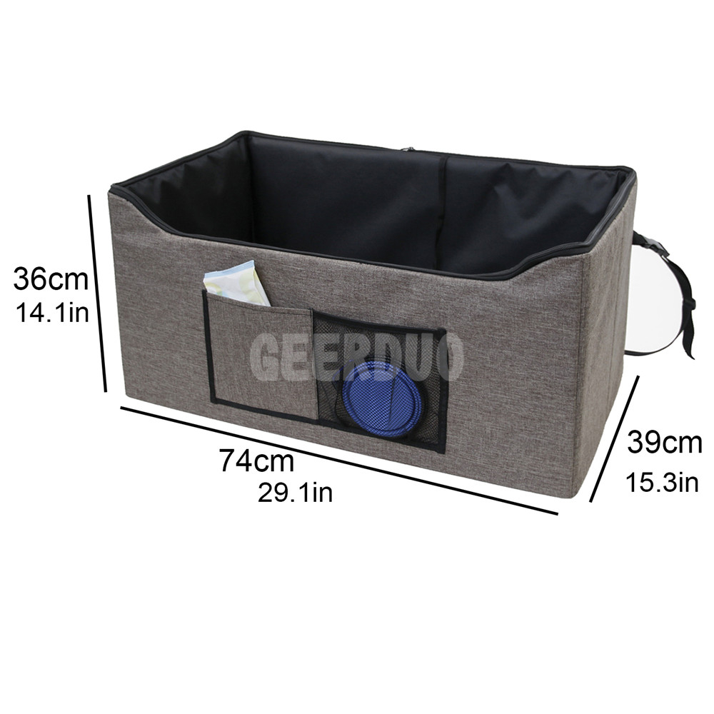 Large Dog Car Boost Seat for Two Dogs with Storage Pocket GRDO-12