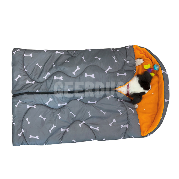 Dog Bone Pattern Sleeping Bag Dog Bed GRDEE-13