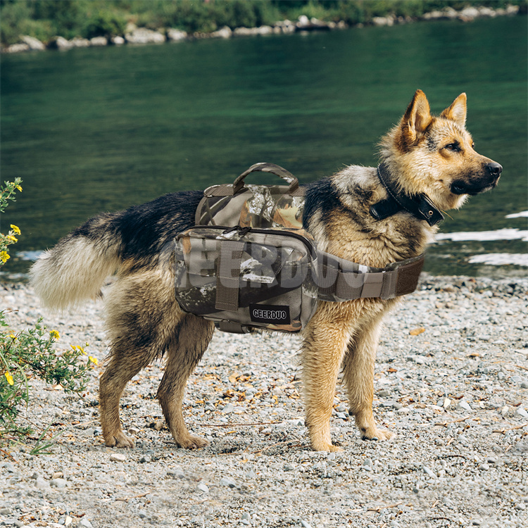Camouflage Dog Pack Hound Travel Camping Hiking Backpack Saddle Bag Rucksack GRDOP-19