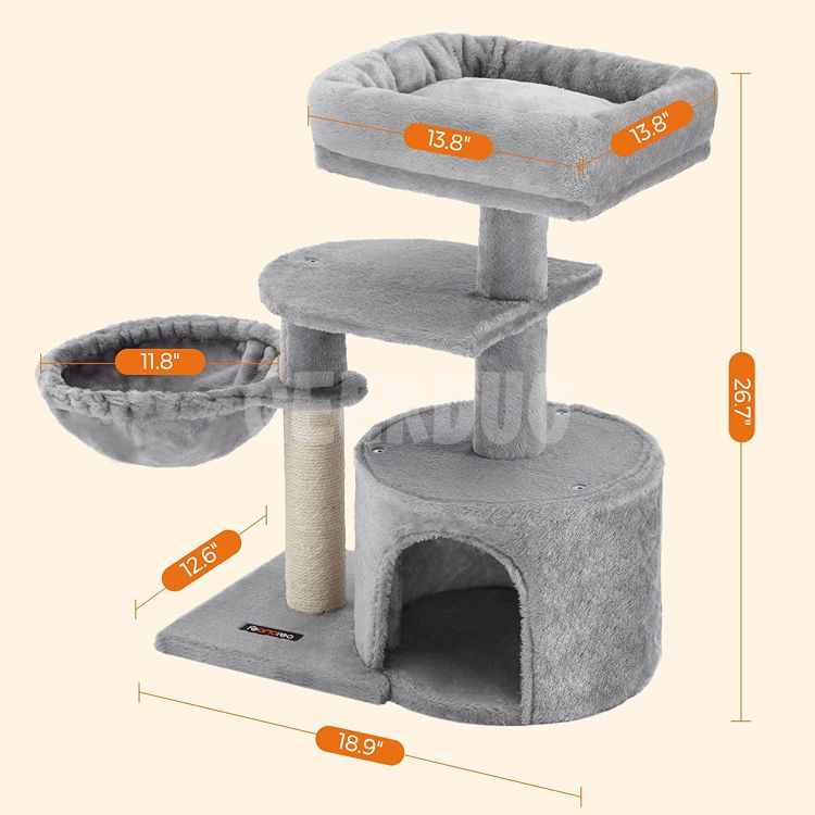 Cat Tree, Small Cat Tower, Condo, Scratching Post GRDTR-1