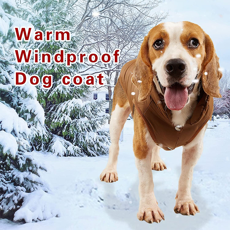  Winter Windproof Dog Coats Cold Weather Coats Warm Fleece Lined GRDAC-10