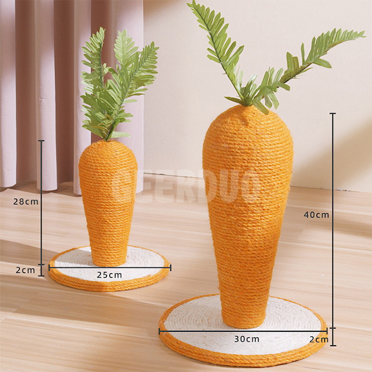 Carrot Cat Scratching Post Designed for Vertical Scratch GRDTR-4