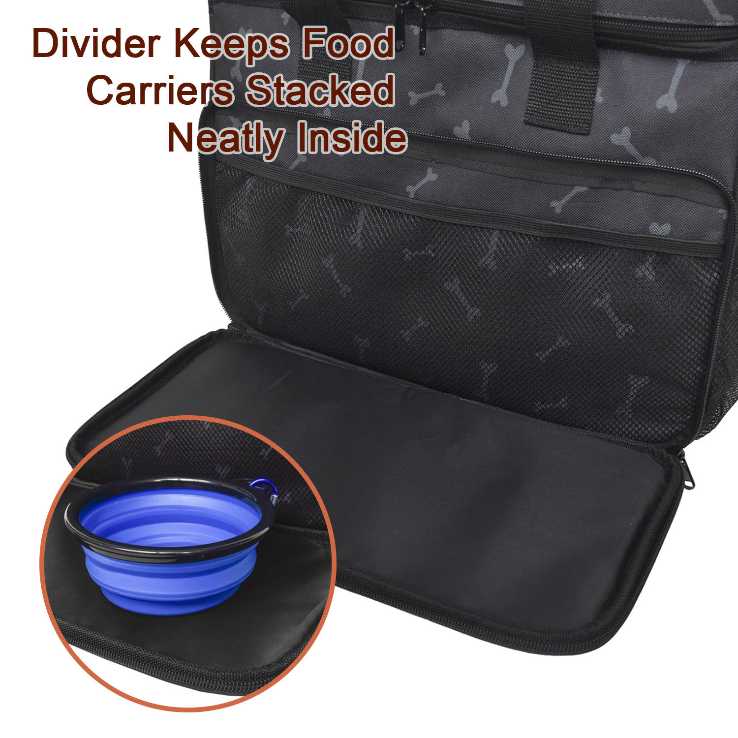 Custom Pet Travel Food Bag Tote Organizer GRDBT1 Geerduo Pet