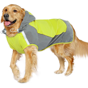 Dog Raincoat, Adjustable Dog Rain Jacket with Reflective Stripes , GRDAR-8