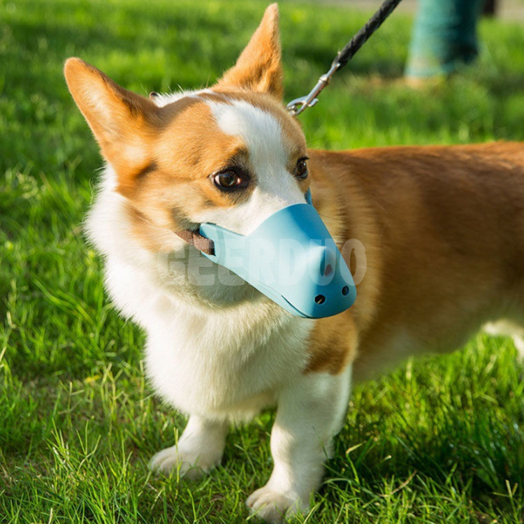 Eco-friendly Rhino-Mouth-Shaped Silicone Dog Muzzle GRDHM-2